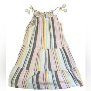 Art Class Girls Striped Tassel Pastel Sundress | M (7/8)